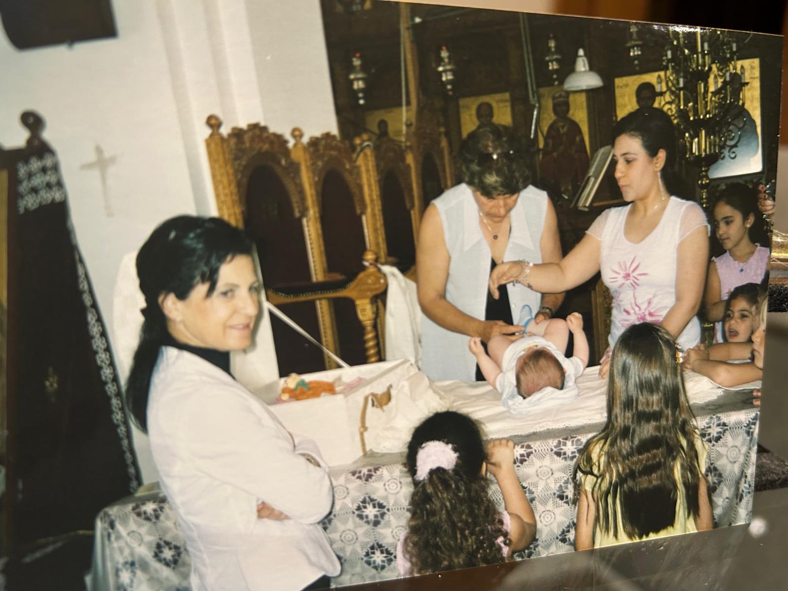 Chris at Christening